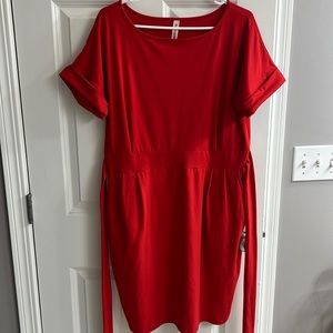 Zenana Outfitters Red Dress With Pockets Size Large